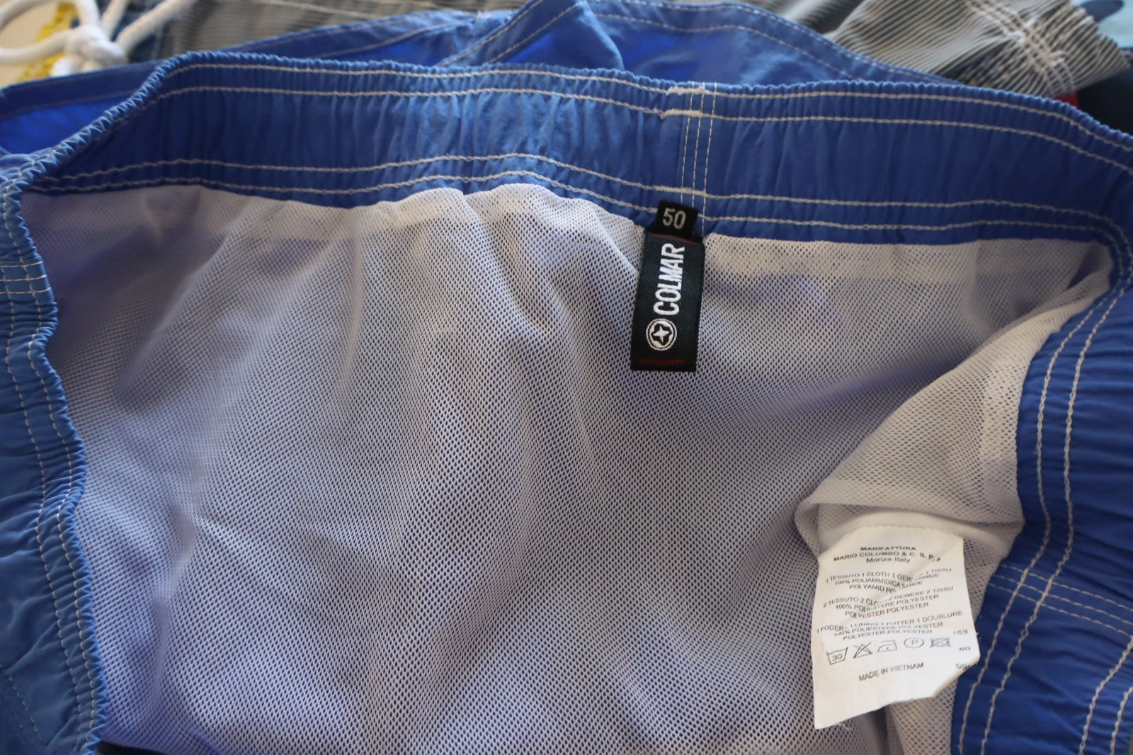 COLMAR COSTUME PANTALONCINO MARE UOMO TG 50 MEN SWIMSUIT VINTAGE CASUAL LOGO