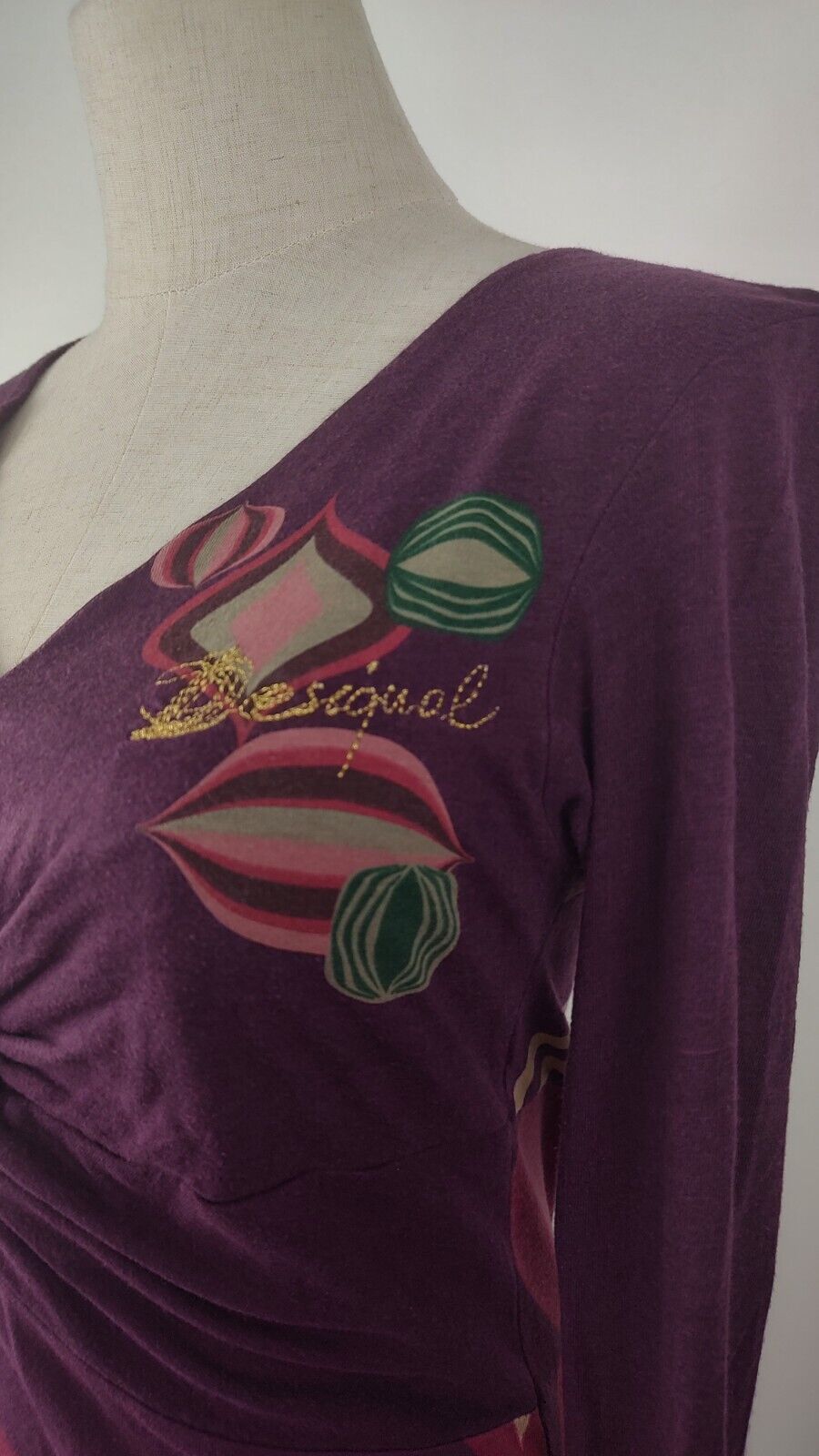 DESIGUAL VESTITO DONNA TG. XS  WOMAN CASUAL VINTAGE DRESS