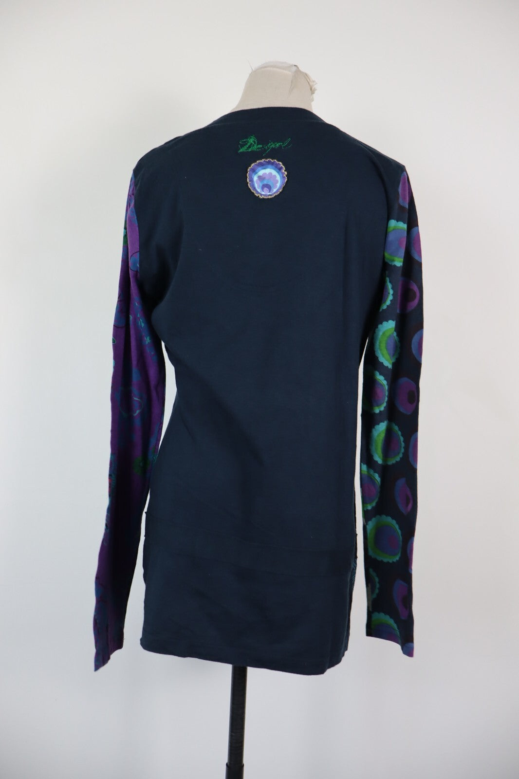 DESIGUAL MAGLIA DONNA TG. XL WOMAN CASUAL VINTAGE T-SHIRT TOP COTONE