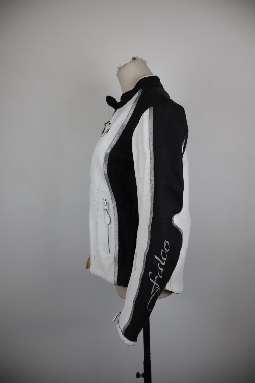 FALCO GIUBBINO PELLE MOTO DONNA Tg 44 BIKERS WOMAN VINTAGE JACKET PROTEZIONI