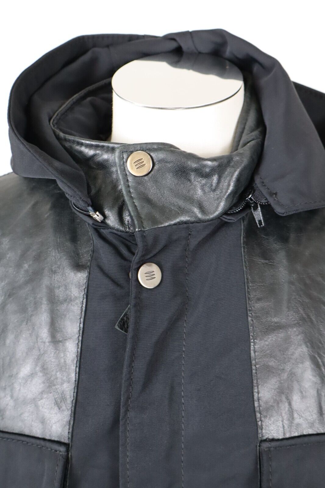 PIERRE CARDIN GIUBBINO IMBOTTITO PELLE UOMO Tg 52 MAN CASUAL VINTAGE JACKET