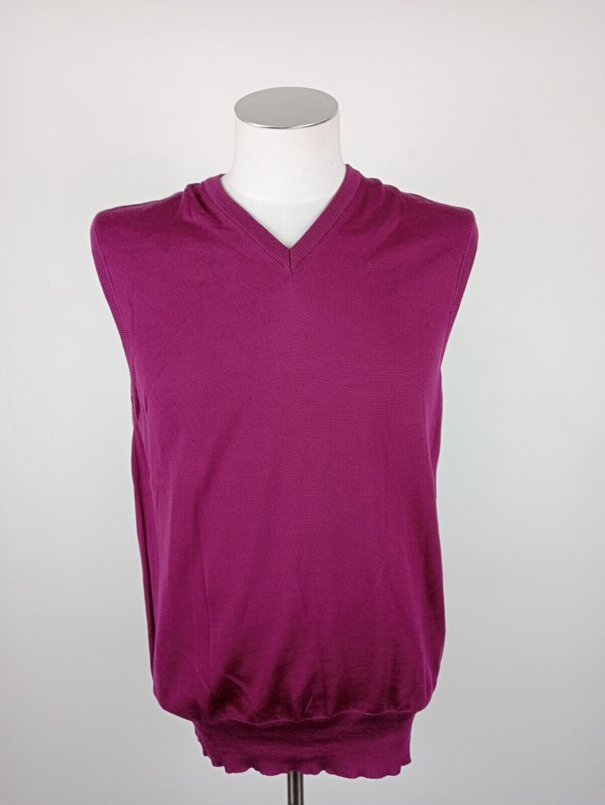 HUGO BOSS MAGLIONE SMANICATO GILET UOMO Tg. XL MAN SWEATER CASUAL VINTAGE LANA