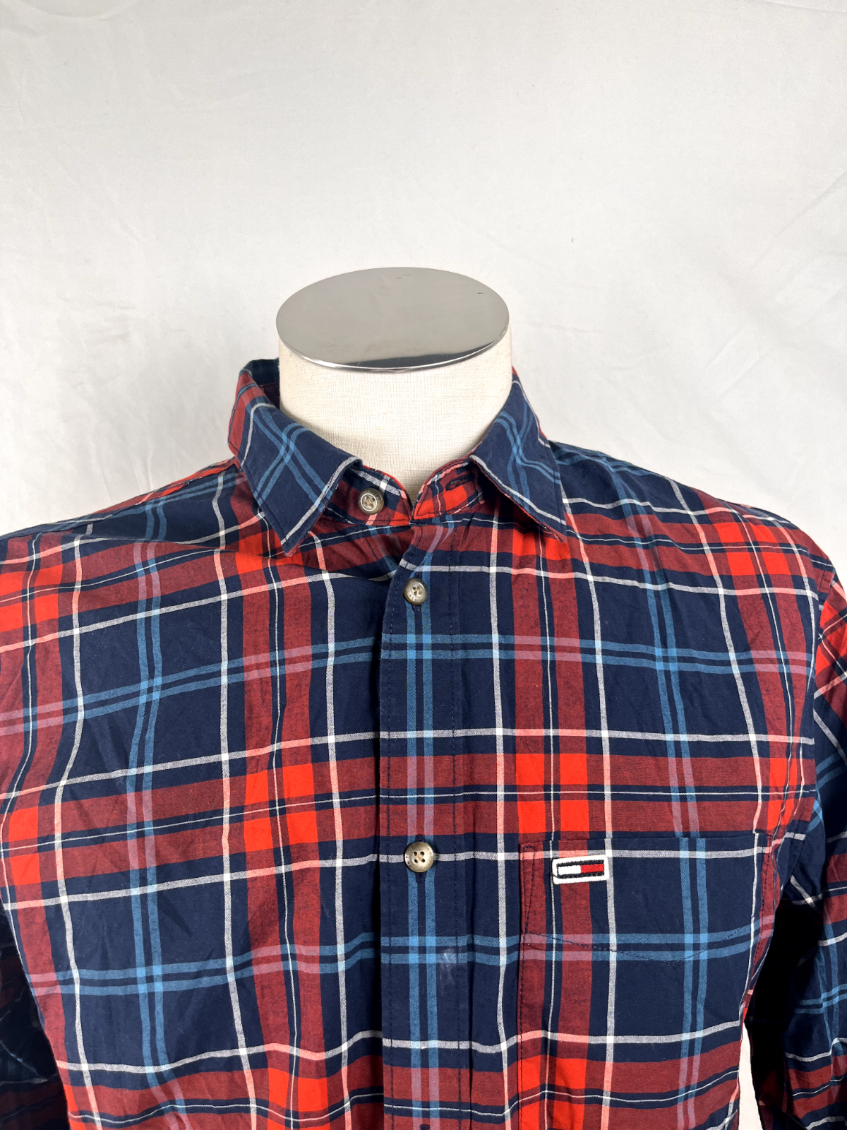TOMMY HILFIGER CAMICIA COTONE SHIRT UOMO Tg. M MAN VINTAGE CASUAL COTTON