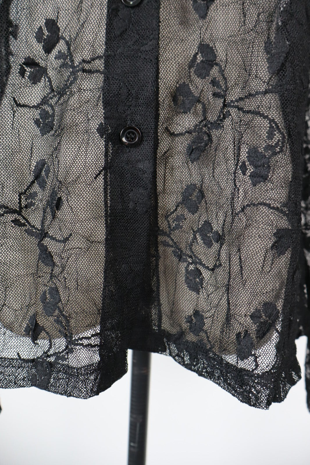 NARA CAMICIA DONNA TG. V 5 WOMAN SHIRT CASUAL VINTAGE Y2K TRASPARENTE FLOREALE