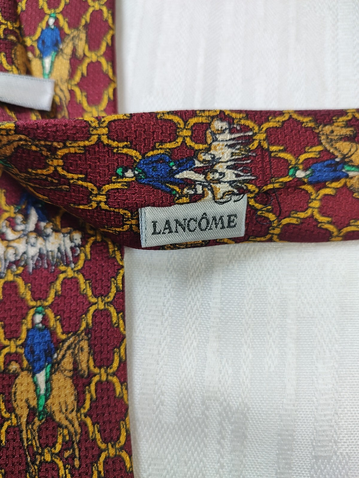 LANCOME 100% SILK TIE SETA CRAVATTA NECKTIE MADE IN ITALY CLASSIC