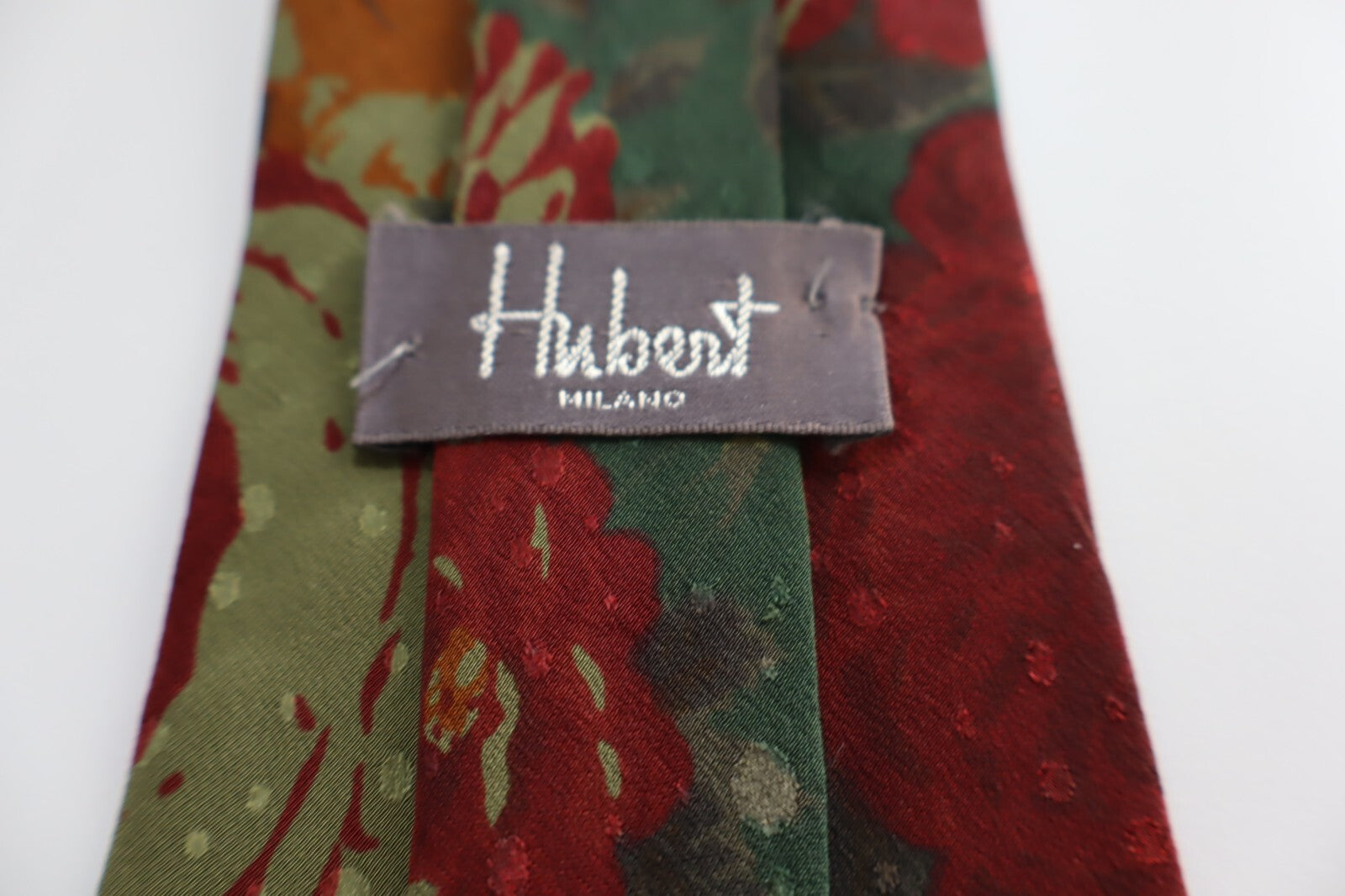 HUBERT MILANO 100% SILK TIE SETA CRAVATTA NECKTIE MADE IN ITALY CLASSIC