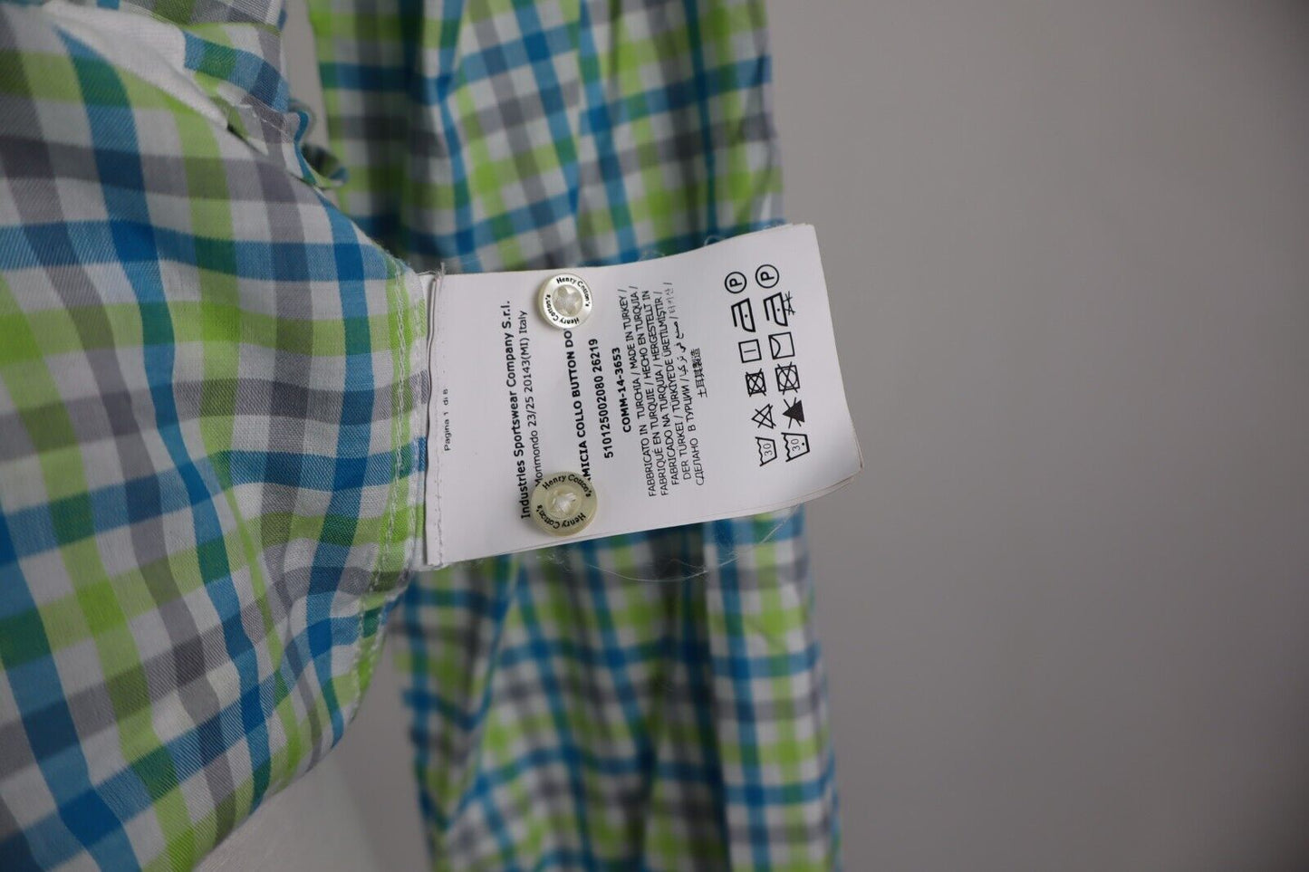 HENRY COTTON'S CAMICIA UOMO TG. 38 MAN CASUAL VINTAGE SHIRT COTONE COTTON