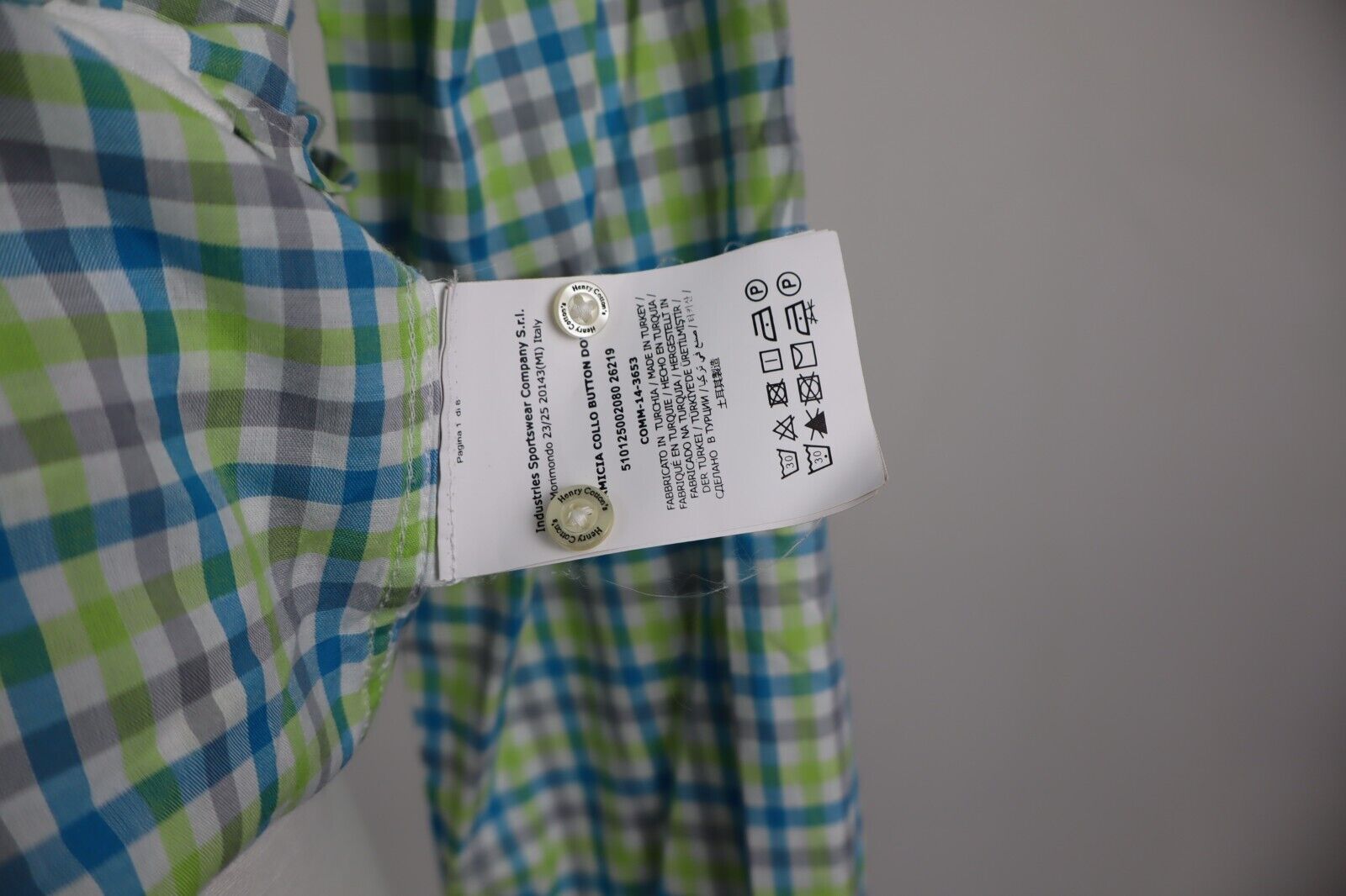 HENRY COTTON'S CAMICIA UOMO TG. 38 MAN CASUAL VINTAGE SHIRT COTONE COTTON