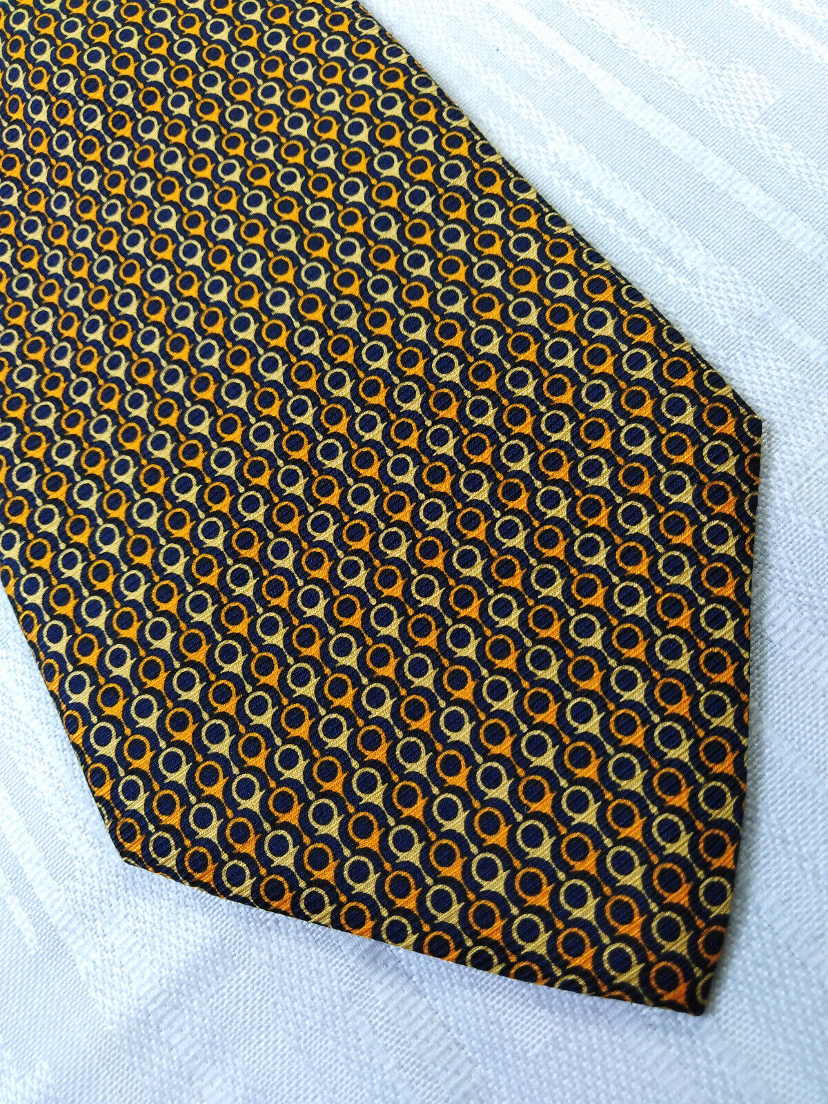 LES COPAINS 100% SILK TIE SETA CRAVATTA NECKTIE MADE IN ITALY