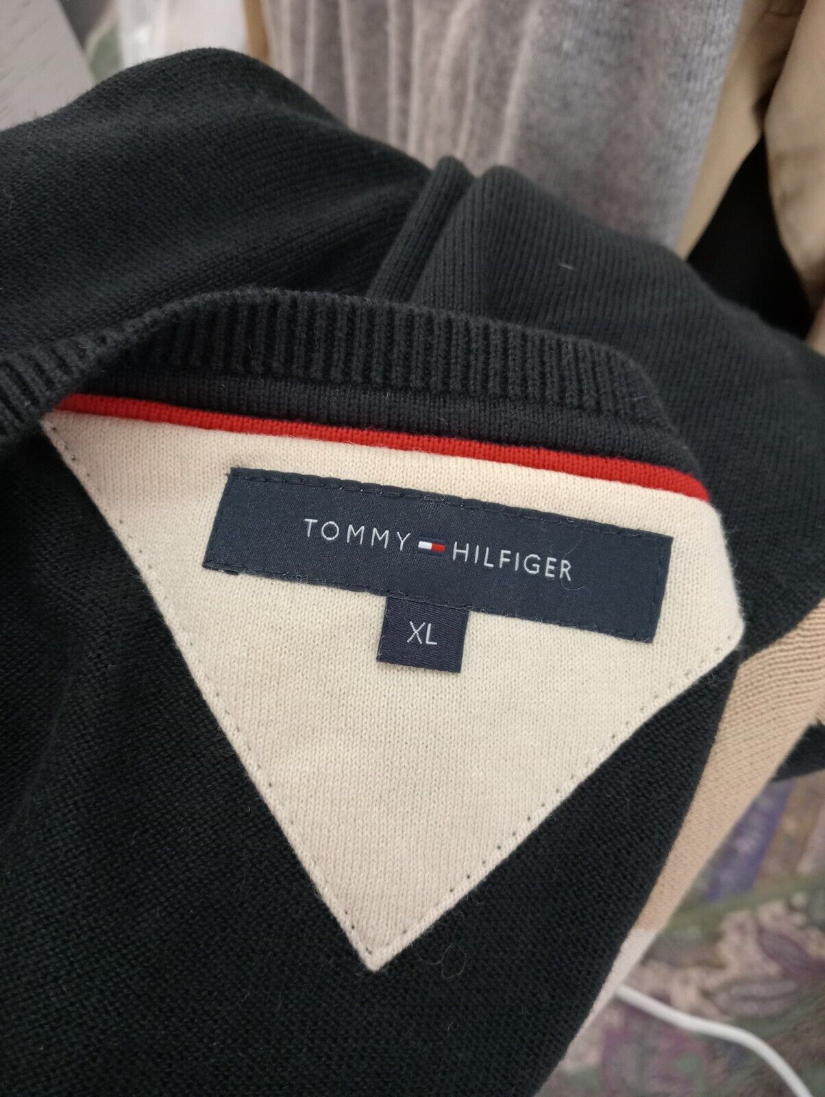 TOMMY HILFIGER MAGLIONE COTONE COTTON UOMO TG XL MAN SWEATER CASUAL VINTAGE