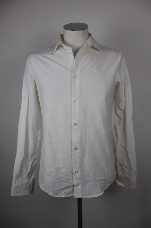 ARMANI JEANS CAMICIA UOMO COTONE TG. S SLIM MAN CASUAL VINTAGE COTTON SHIRT