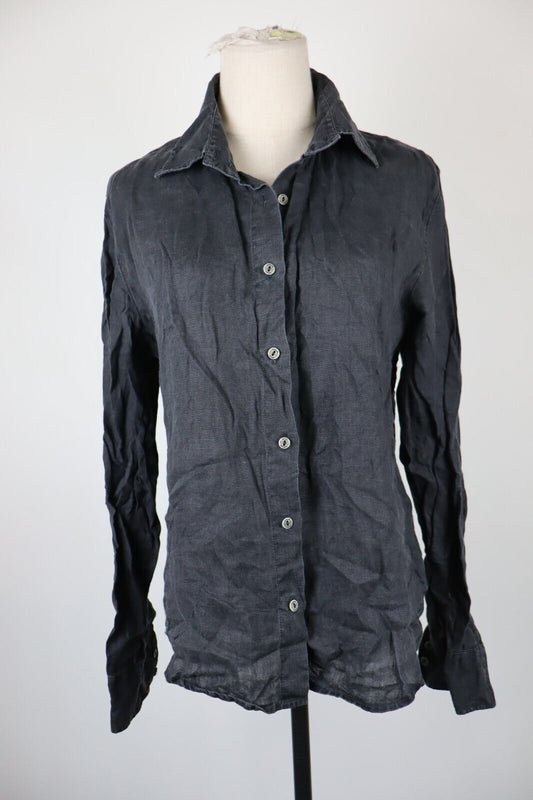 AJ ARMANI JEANS CAMICIA DONNA TG. 46 WOMAN SHIRT CASUAL VINTAGE LINO LINEN