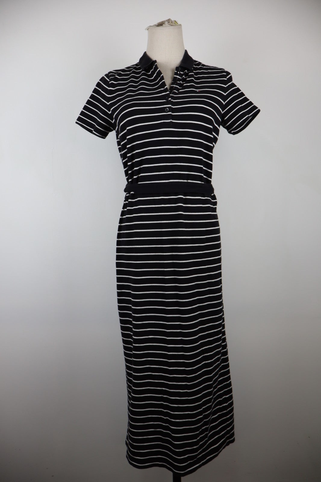 TOMMY HILFIGER VESTITO ABITO DONNA TG. S  WOMAN CASUAL VINTAGE DRESS A RIGHE