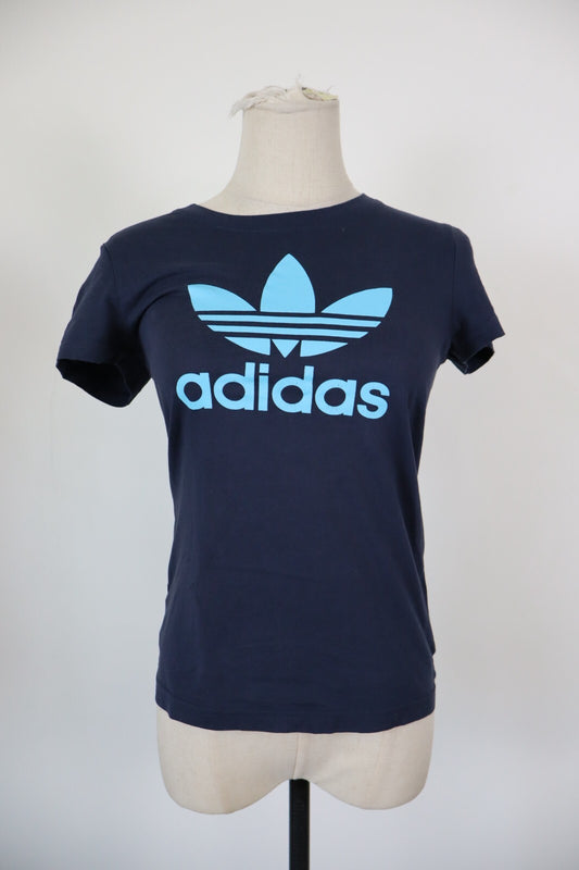 ADIDAS MAGLIA DONNA TG. XS 36 WOMAN CASUAL VINTAGE T- SHIRT TOP COTONE