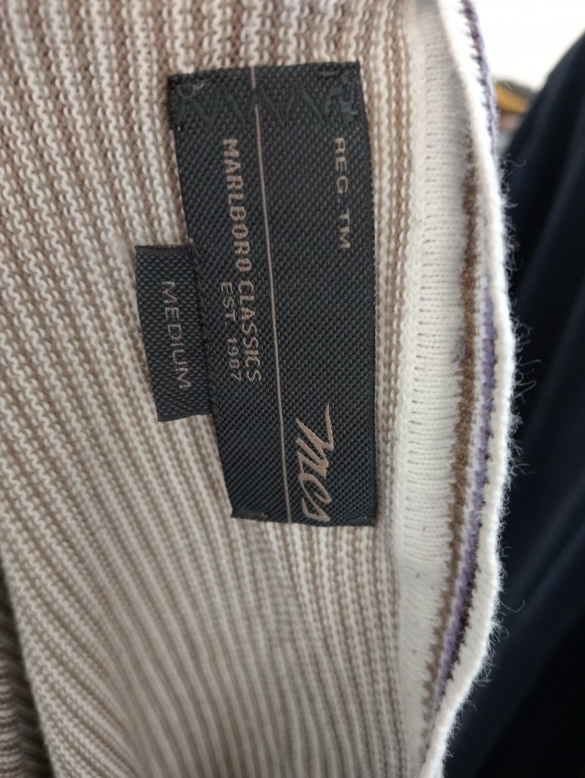 MARLBORO CLASSICS MAGLIONE COTONE COTTON VINTAGE UOMO M MAN SWEATER CASUAL ITALY