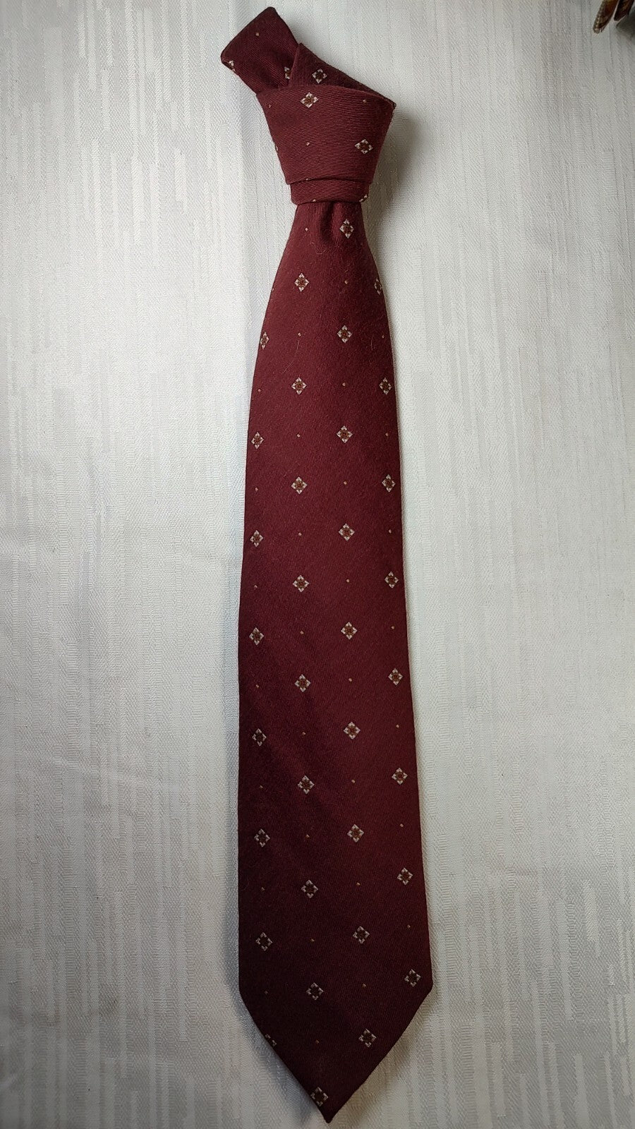 FUSARO LANA SETA SILK WOOL TIE CRAVATTA NECKTIE MADE IN ITALY CLASSIC