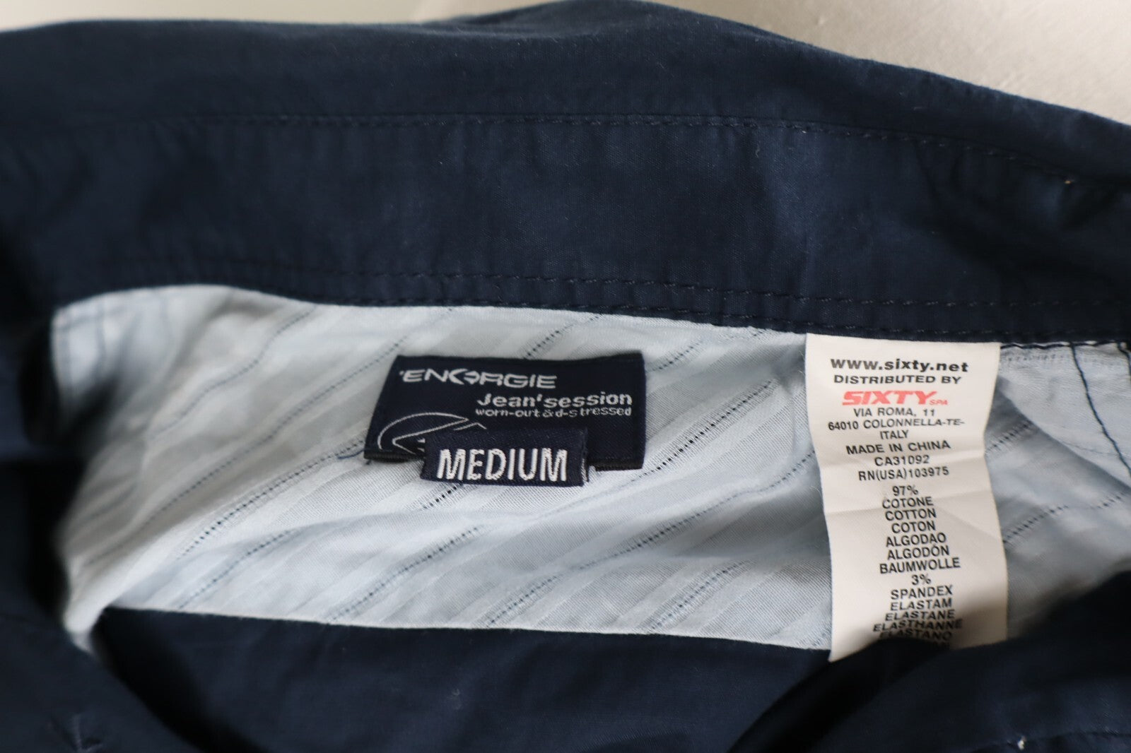 ENERGIE CAMICIA UOMO COTONE TG. M MAN CASUAL VINTAGE COTTON SHIRT