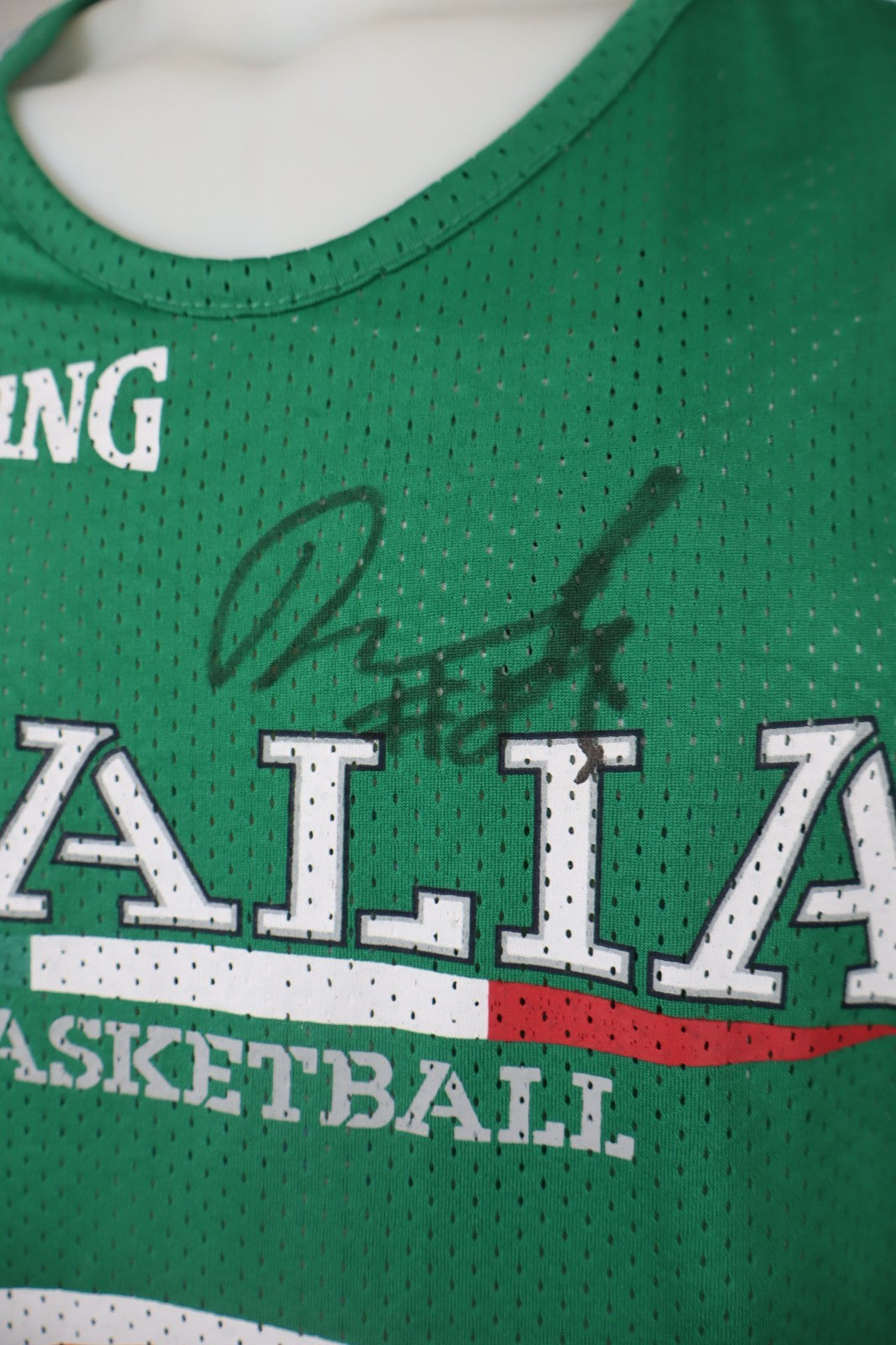 SPALDING ITALIA CANOTTA MAGLIA BASKET UOMO XL T-SHIRT MAN SPORT DOUBLE FACE TAG