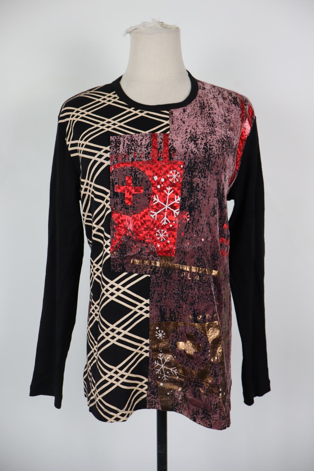 CUSTO BARCELONA MAGLIA DONNA TG. 1 WOMAN CASUAL VINTAGE T-SHIRT TOP COTONE