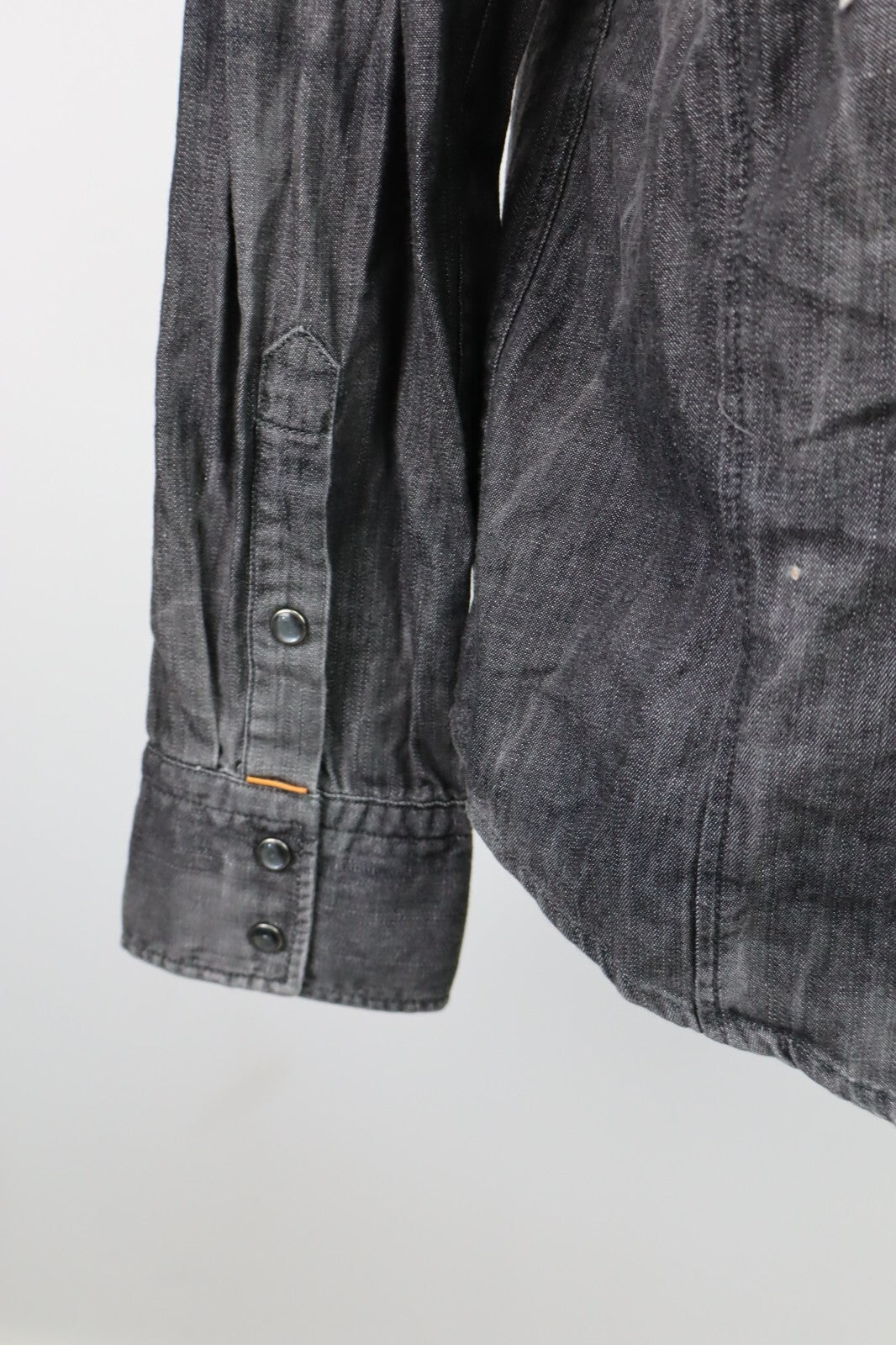 HUGO BOSS ORANGE CAMICIA JEANS UOMO TG XL MAN VINTAGE SHIRT COTONE DENIM