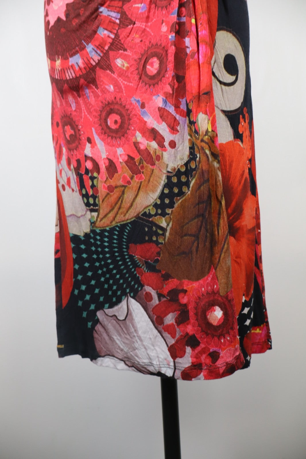 DESIGUAL VESTITO SMANICATO DONNA TG M WOMAN CASUAL VINTAGE DRESS ABITO LOGO