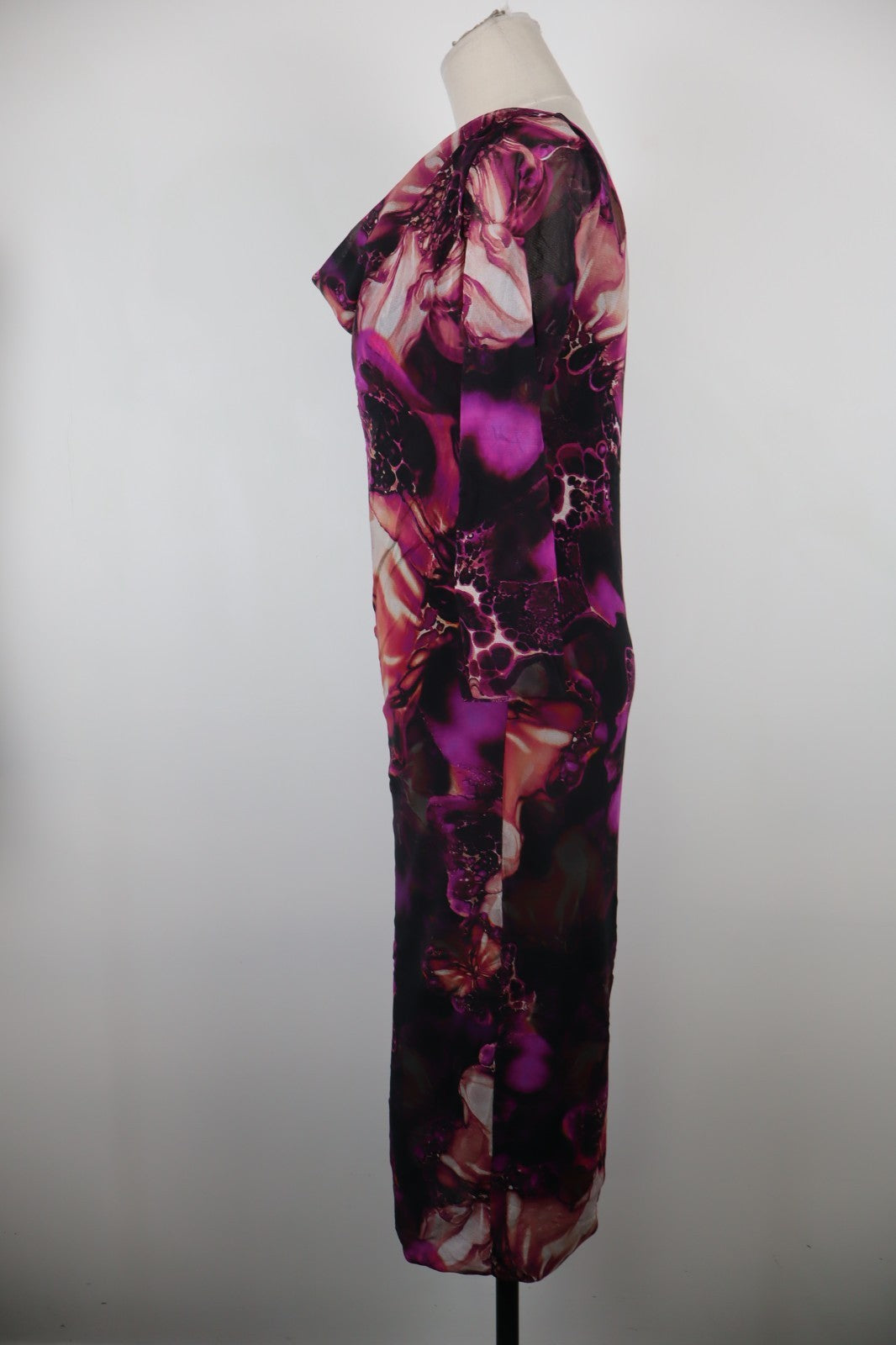 FUZZI VESTITO ABITO DONNA TG. XL WOMAN CASUAL VINTAGE DRESS MANICHE LUNGHE