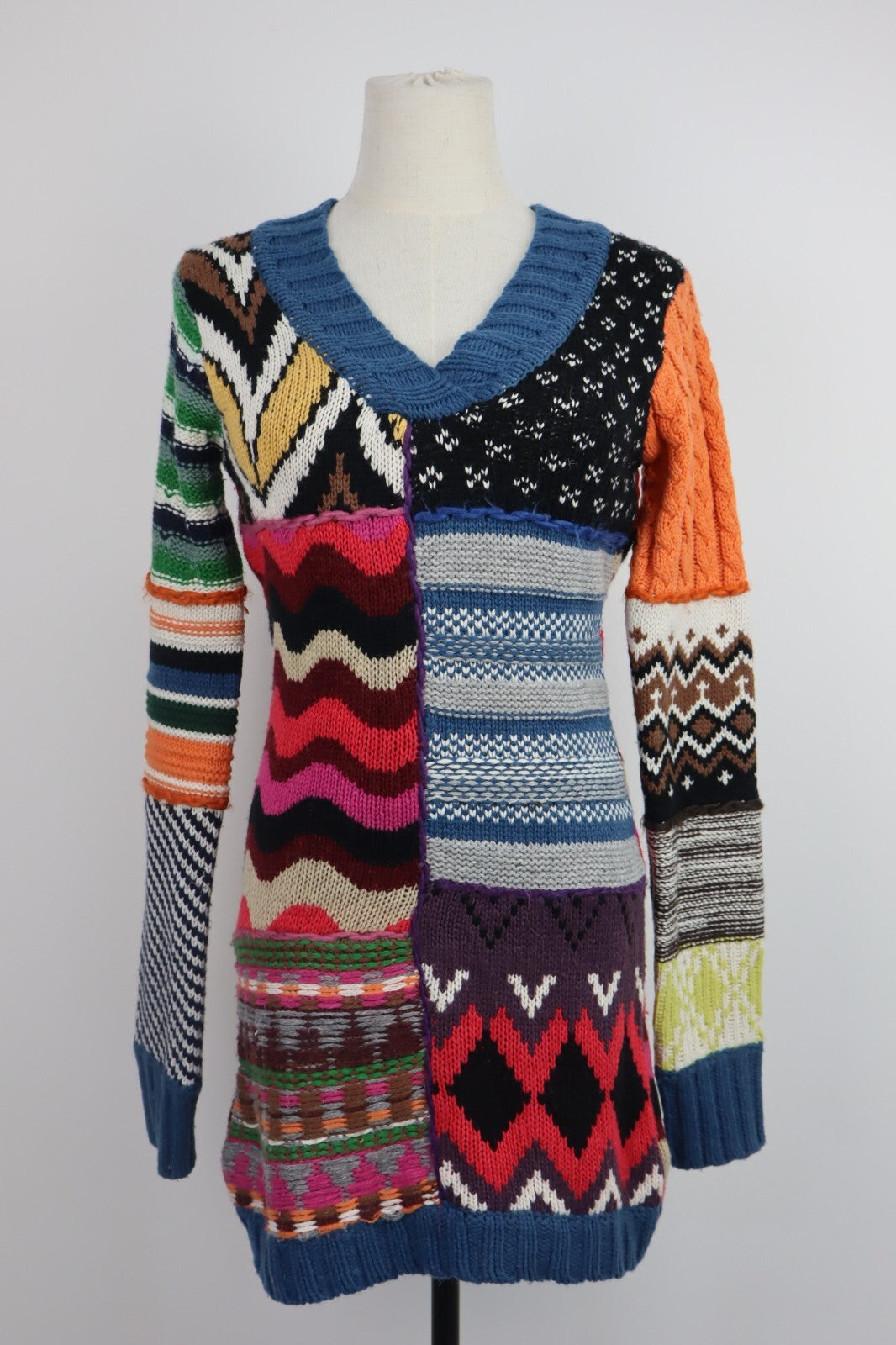 DESIGUAL VESTITO ABITO DONNA TG. M  WOMAN CASUAL VINTAGE DRESS LANA