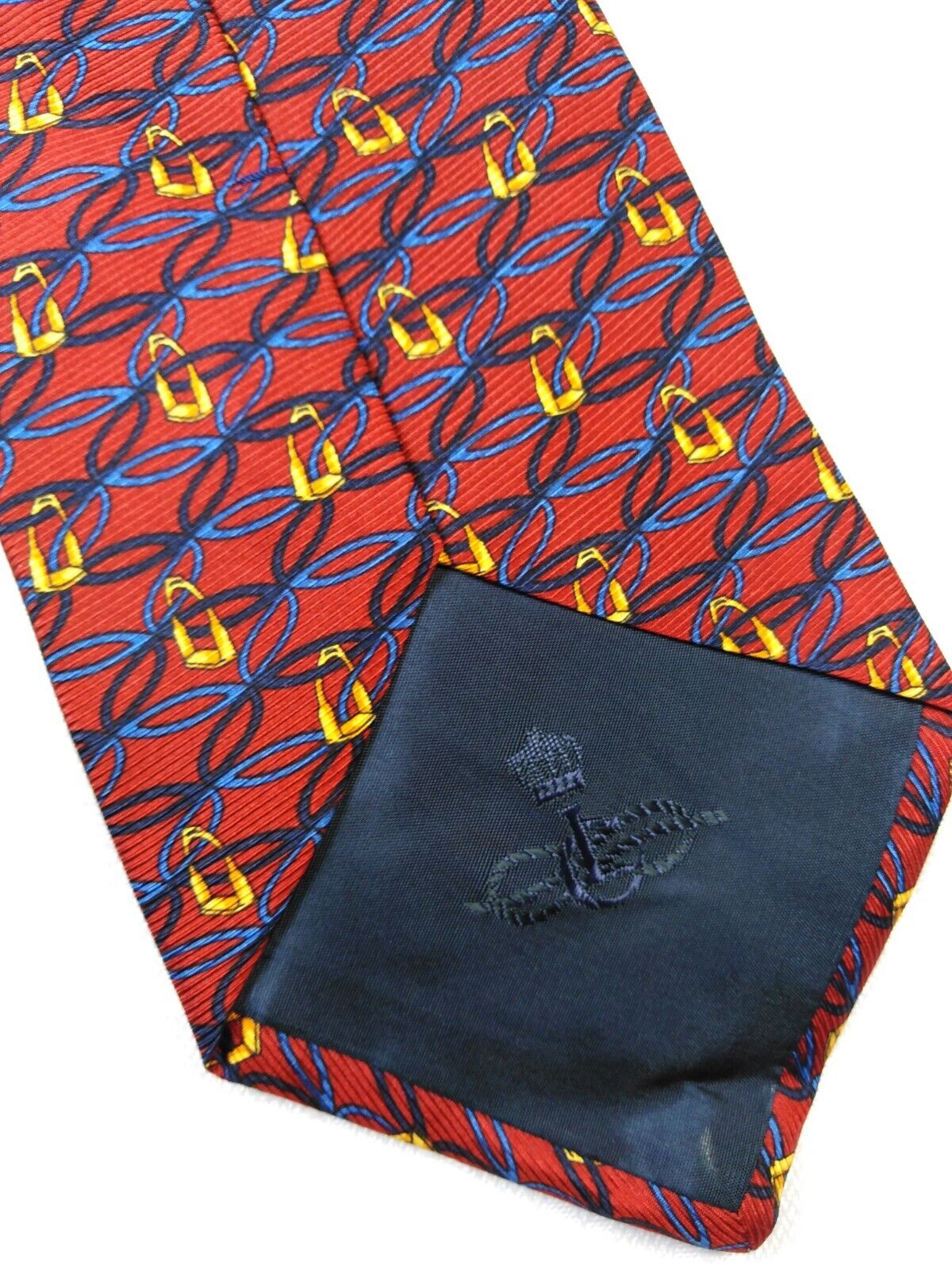LES COPAINS 100% SETA SILK TIE CRAVATTA NECKTIE ITALY VINTAGE