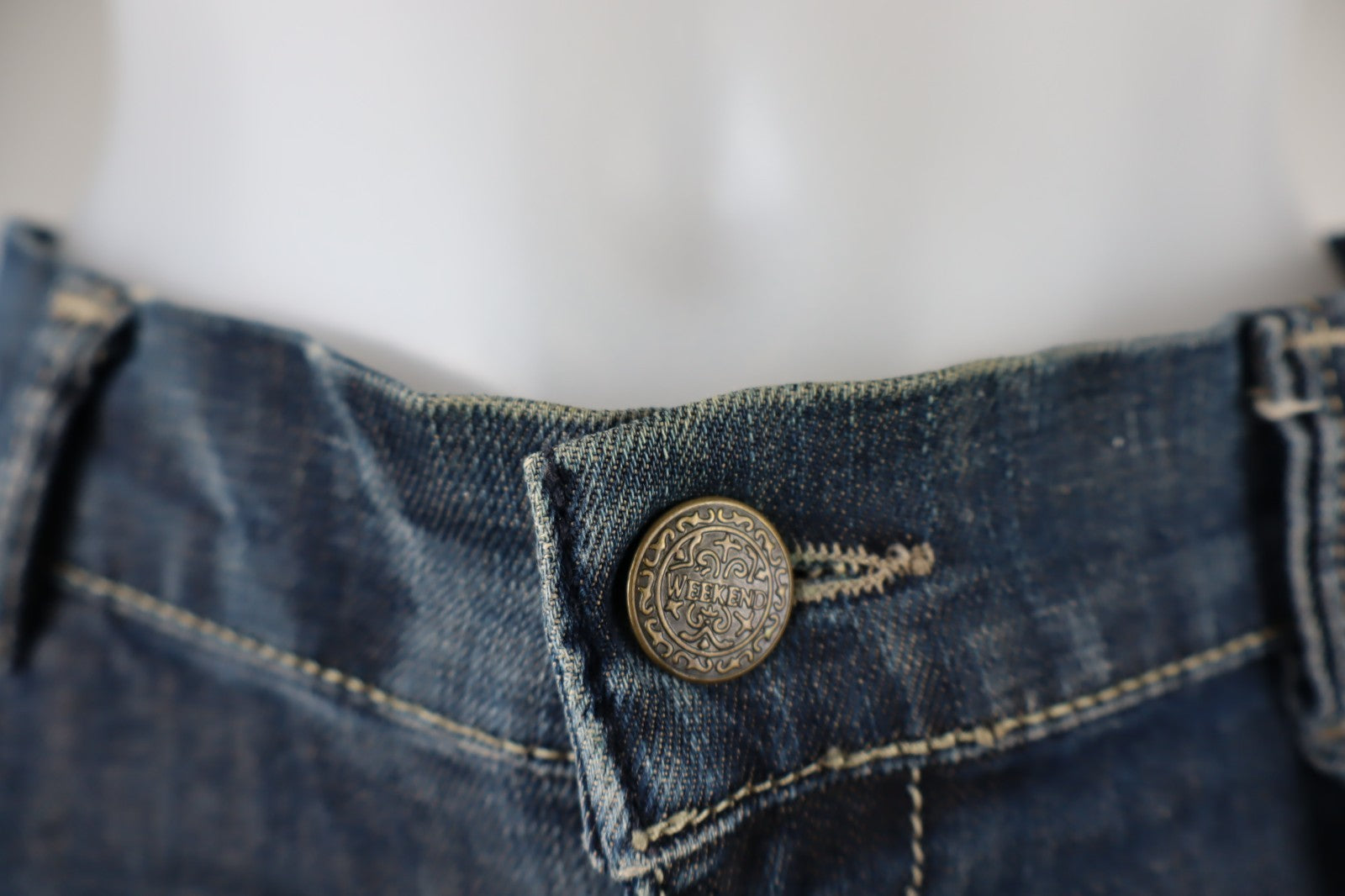 WEEKEND MAX MARA PANTALONE JEANS DONNA 46 SLIM WOMAN VINTAGE PANTS CASUAL DENIM