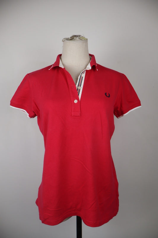 FRED PERRY  POLO MAGLIA DONNA COTONE XL WOMAN SHIRT CASUAL VINTAGE COTONE LOGO