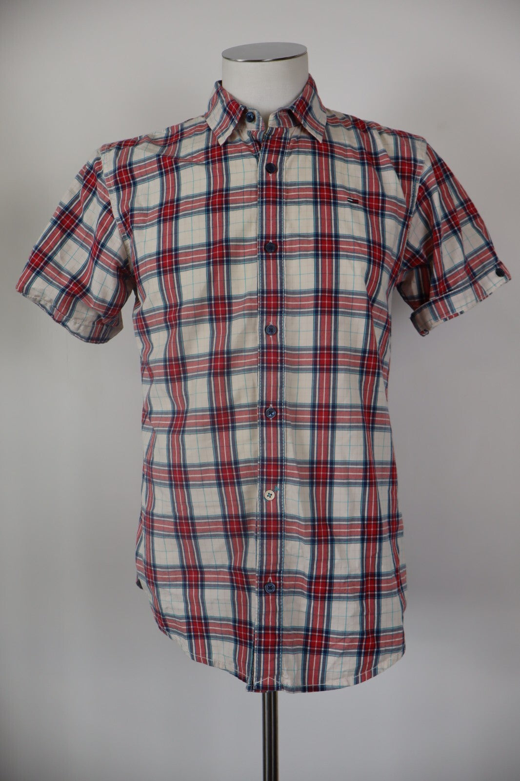 TOMMY HILFIGER CAMICIA UOMO COTONE TG. L MAN CASUAL VINTAGE SHIRT COTTON