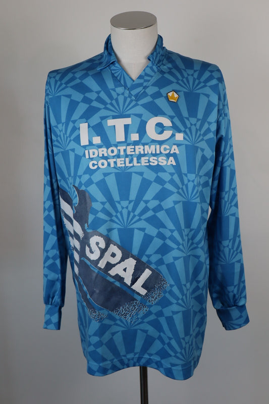 SPAL N 2 MAGLIA CALCIO TRIKOT UOMO Tg L SOCCER JERSEY VINTAGE SHIRT SPORT