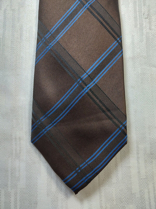 ANDREA CONTE 100% SILK TIE SETA CRAVATTA NECKTIE MADE IN ITALY SELF TIPPED