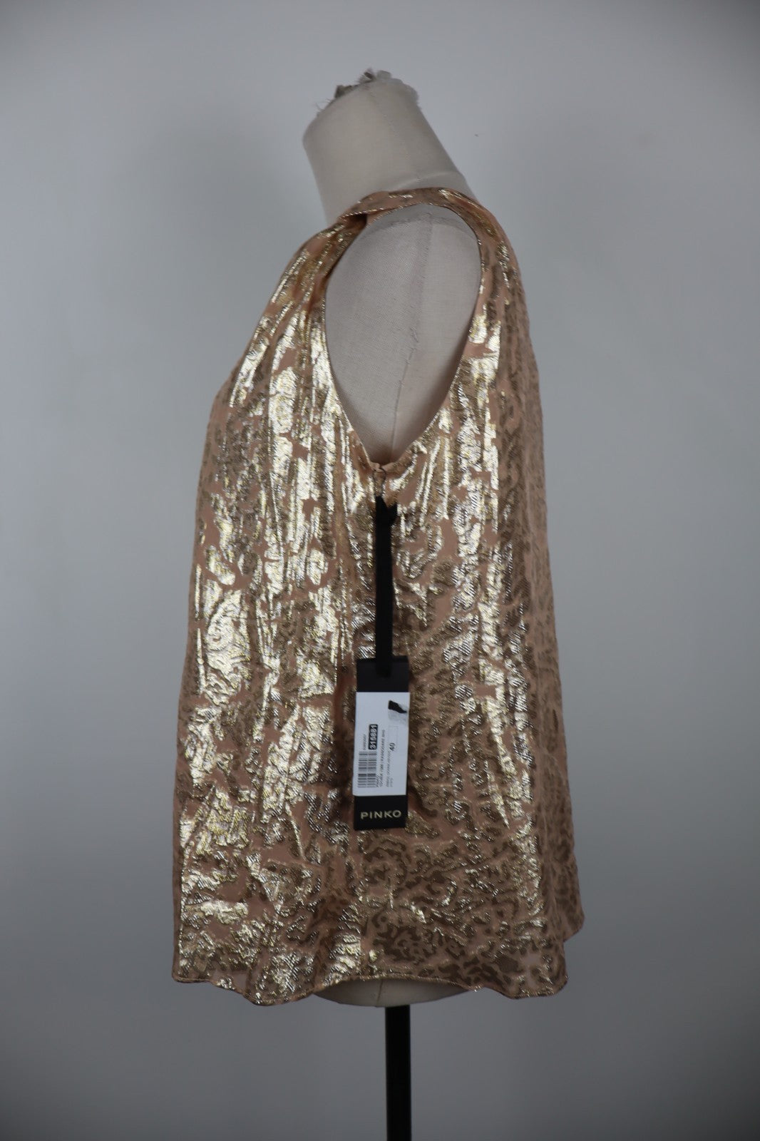 PINKO MAGLIA DONNA TG. 40 WOMAN CASUAL VINTAGE T-SHIRT TOP SETA POLY CON ATG