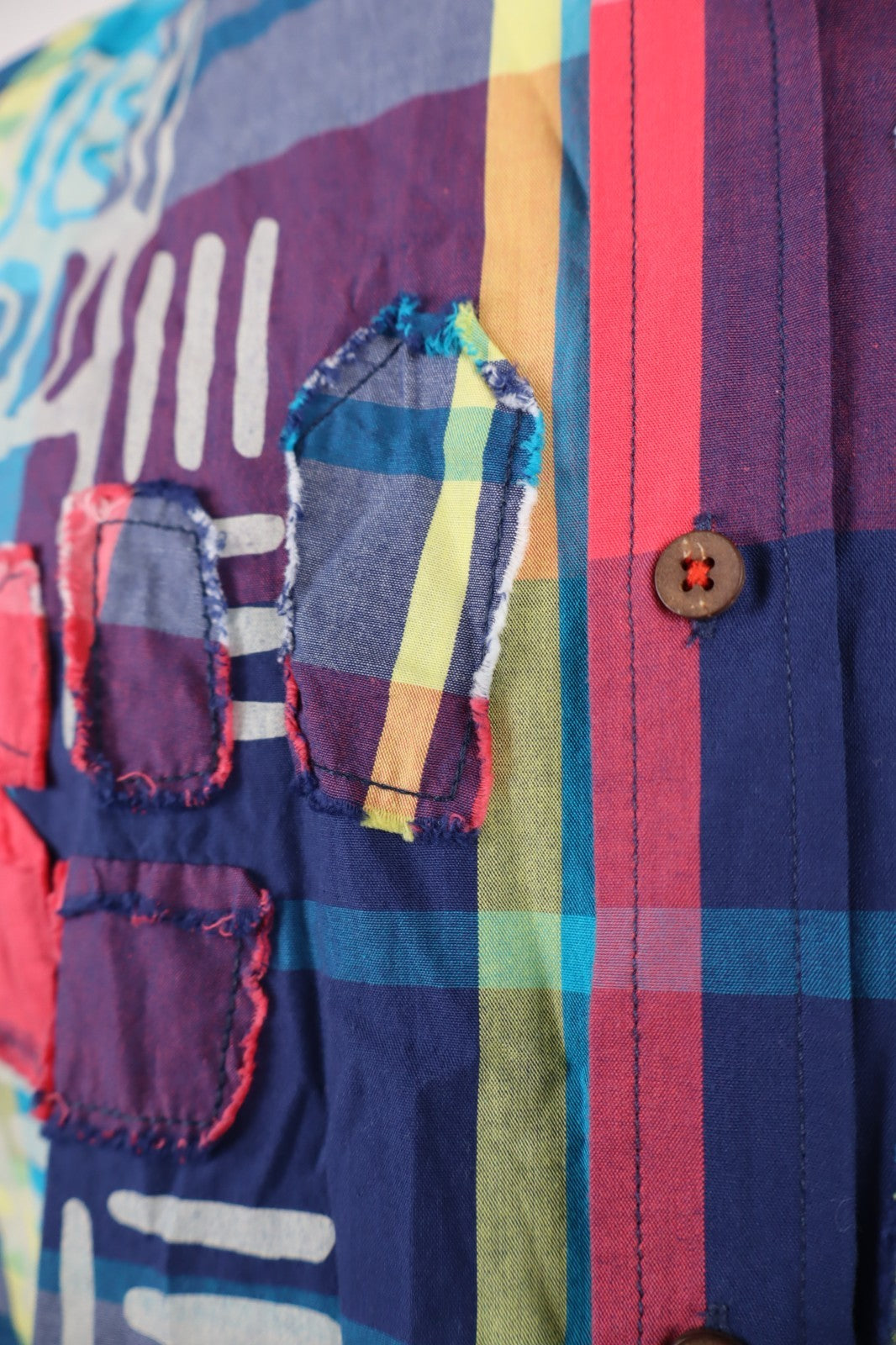 DESIGUAL CAMICIA UOMO TG. XL  MAN CASUAL VINTAGE SHIRT MAN COTONE COTTON LOGO