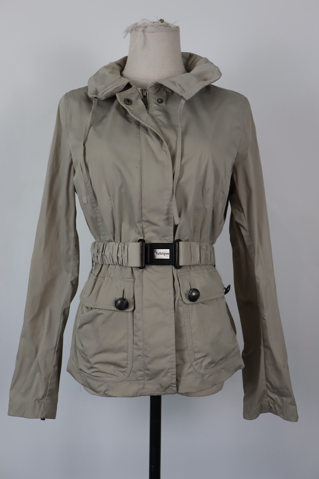 REFRIGUE GIUBBINO IMPERMEABILE CINTURA DONNA TG M WOMAN JACKET CASUAL VINTAGE