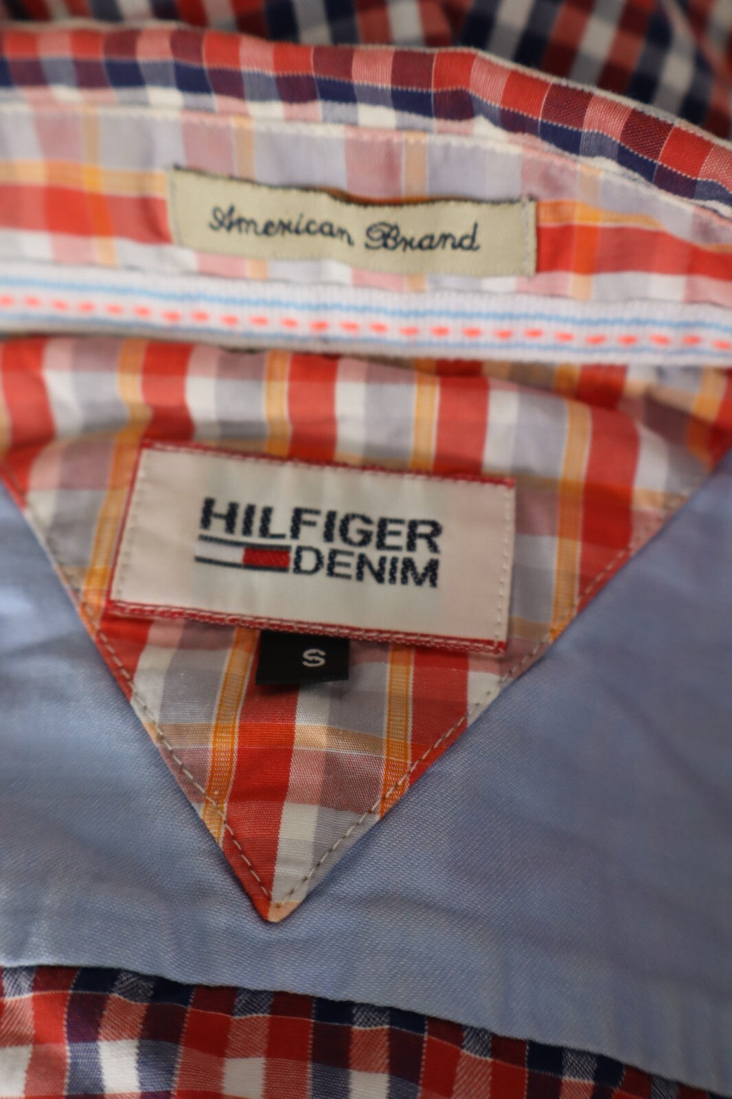 TOMMY HILFIGER DENIM CAMICIA UOMO COTONE TG. S MAN CASUAL VINTAGE SHIRT COTTON