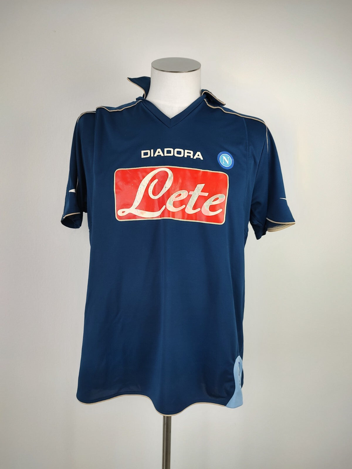 DIADORA NAPOLI MAGLIA CALCIO TRIKOT UOMO L SOCCER JERSEY VINTAGE 2008/09