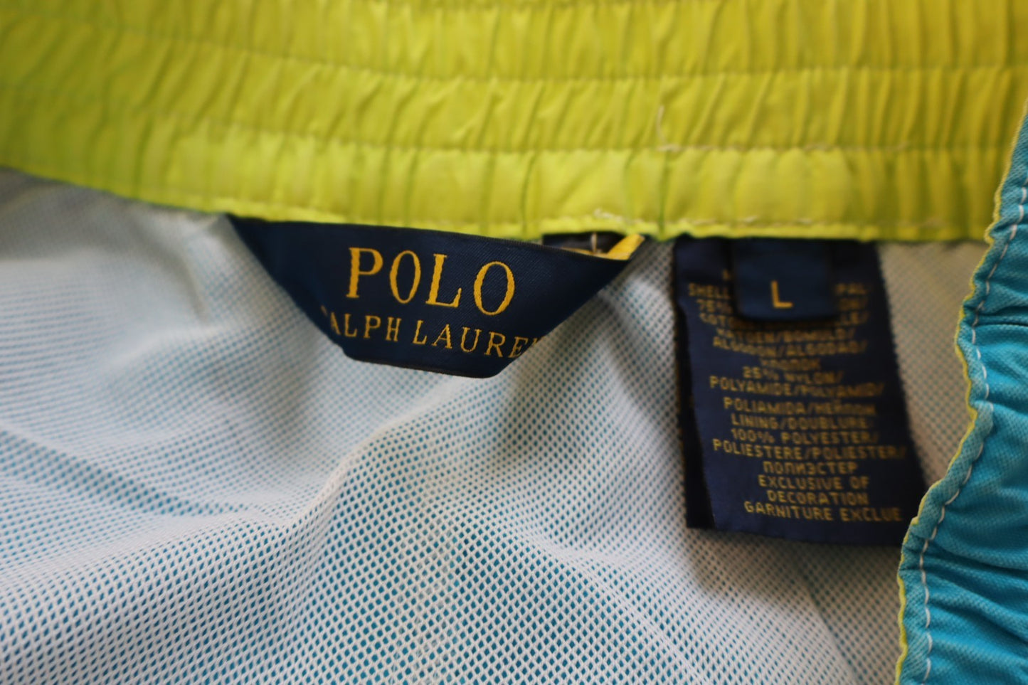 RALPH LAUREN COSTUME PANTALONCINO MARE UOMO TG L MAN SWIMSUIT VINTAGE CASUAL