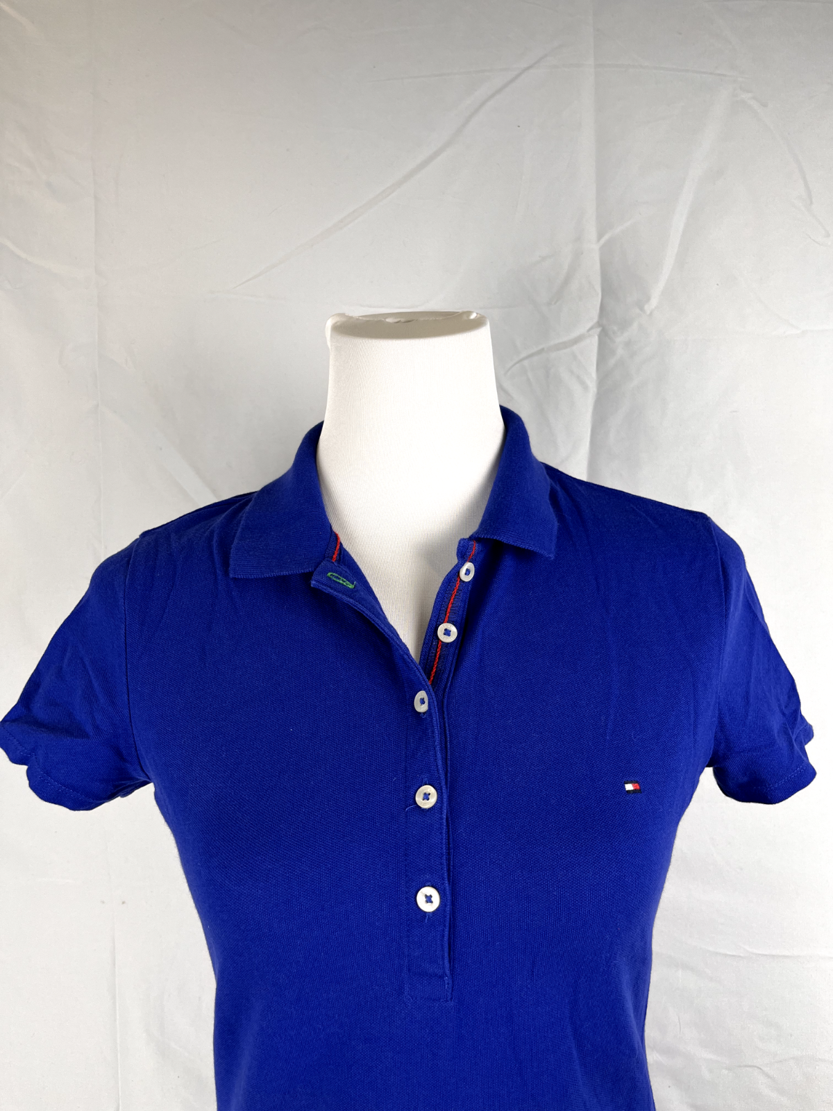 TOMMY HILFIGER POLO MAGLIA T-SHIRT DONNA COTONE TG. S WOMAN SHIRT CASUAL VINTAGE