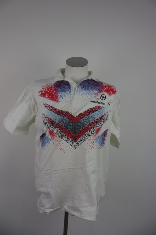SERGIO TACCHINI MAGLIA POLO UOMO TG. VI MAN T-SHIRT CASUAL VINTAGE TENNIS