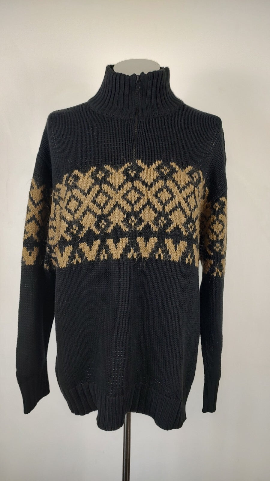 MARLBORO MAGLIONE ZIP UOMO Tg. 2XL MAN SWEATER CASUAL VINTAGE COTONE MOHAIR