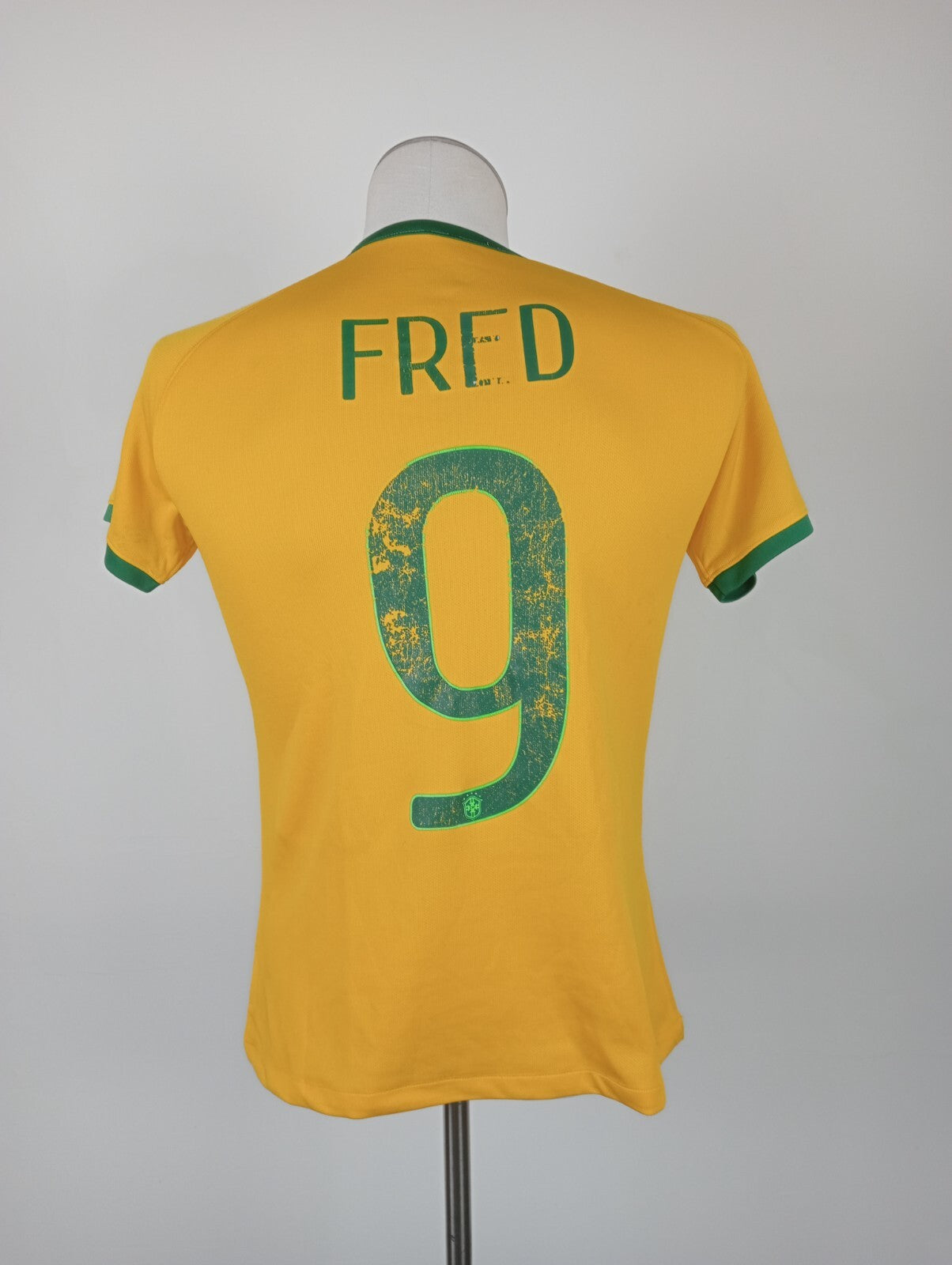 NIKE BRASILE FRED N 9 MAGLIA CALCIO TRIKOT UOMO Tg XS SOCCER JERSEY SPORT 2014