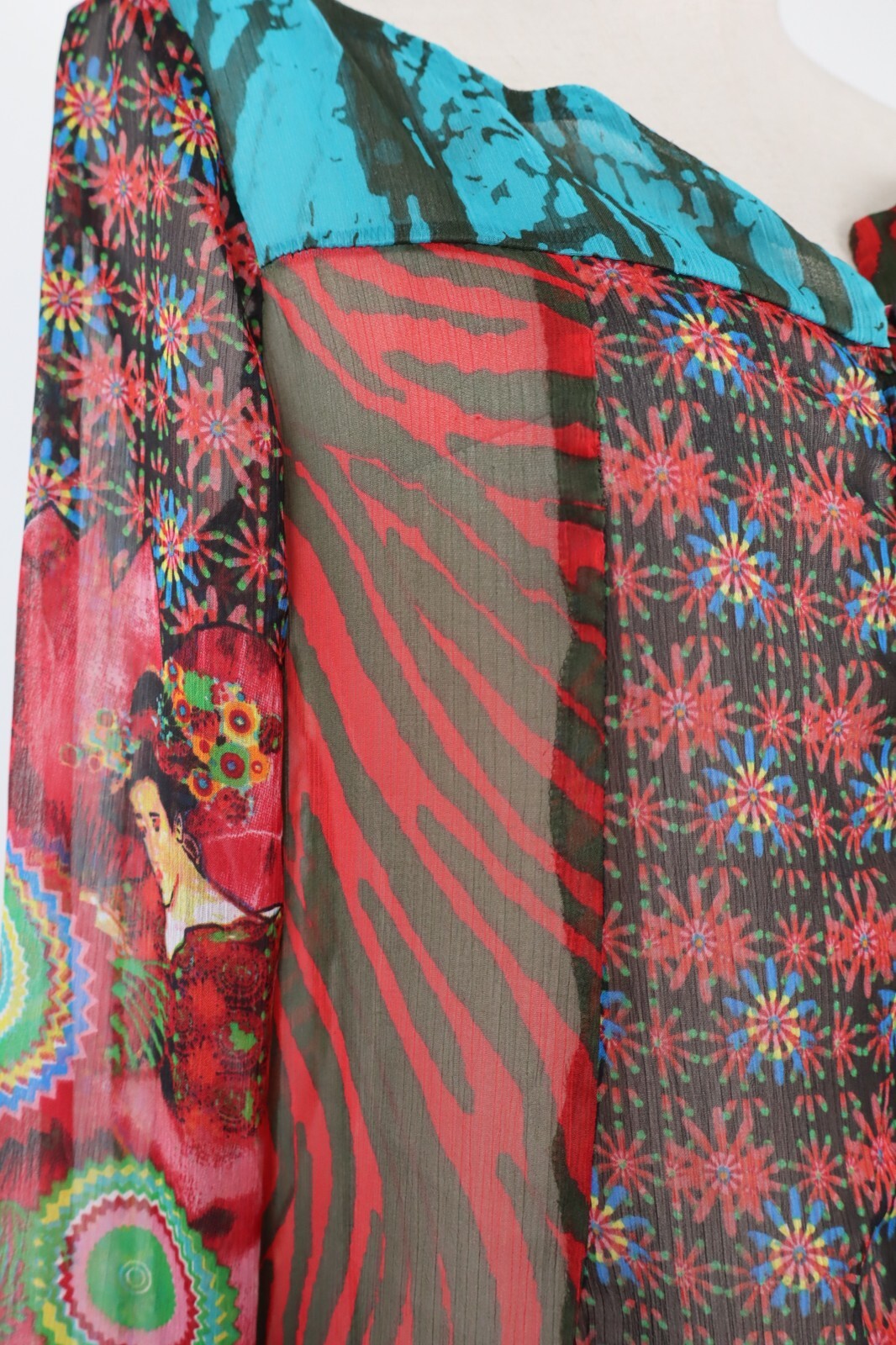 DESIGUAL MAGLIA DONNA TG. 40 WOMAN T-SHIRT CASUAL VINTAGE