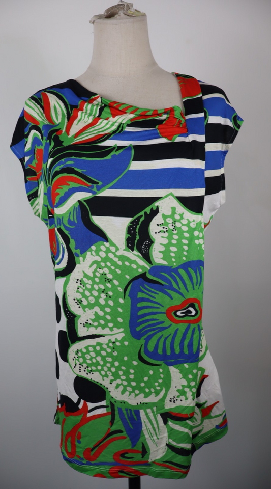 DESIGUAL MAGLIA BLUSA DONNA TG. XL WOMAN CASUAL VINTAGE T-SHIRT  CON TAG
