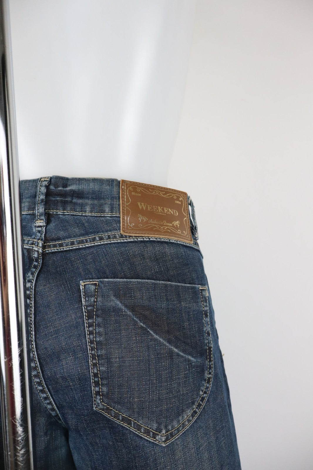 WEEKEND MAX MARA PANTALONE JEANS DONNA 46 SLIM WOMAN VINTAGE PANTS CASUAL DENIM