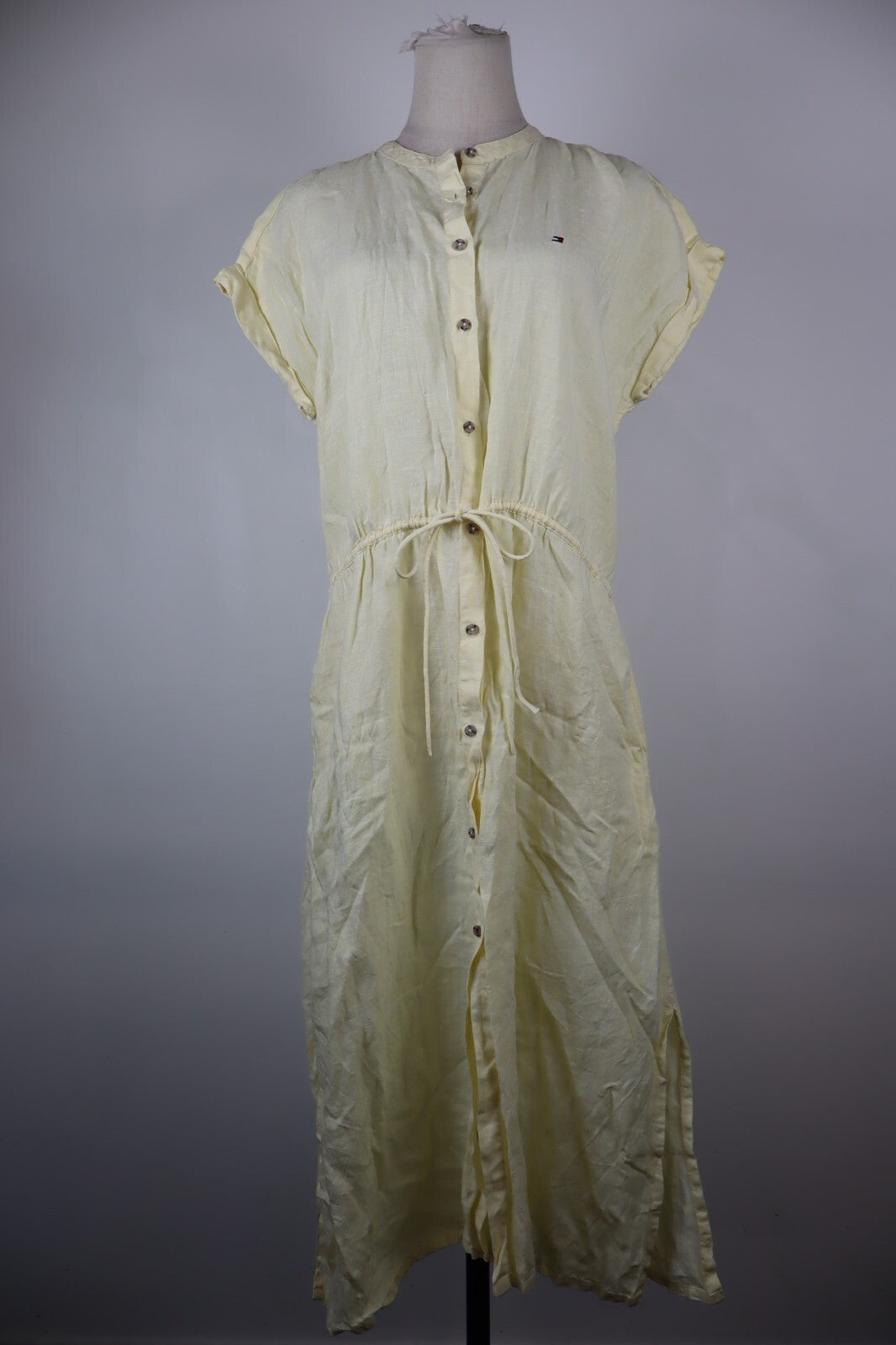 TOMMY HILFIGER VESTITO DONNA TG. 40 WOMAN CASUAL VINTAGE DRESS LINO LINEN