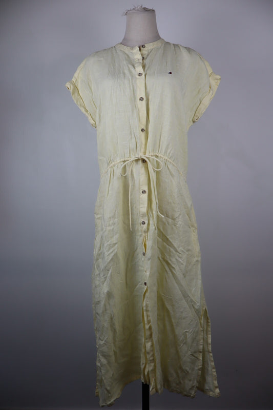 TOMMY HILFIGER VESTITO DONNA TG. 40 WOMAN CASUAL VINTAGE DRESS LINO LINEN