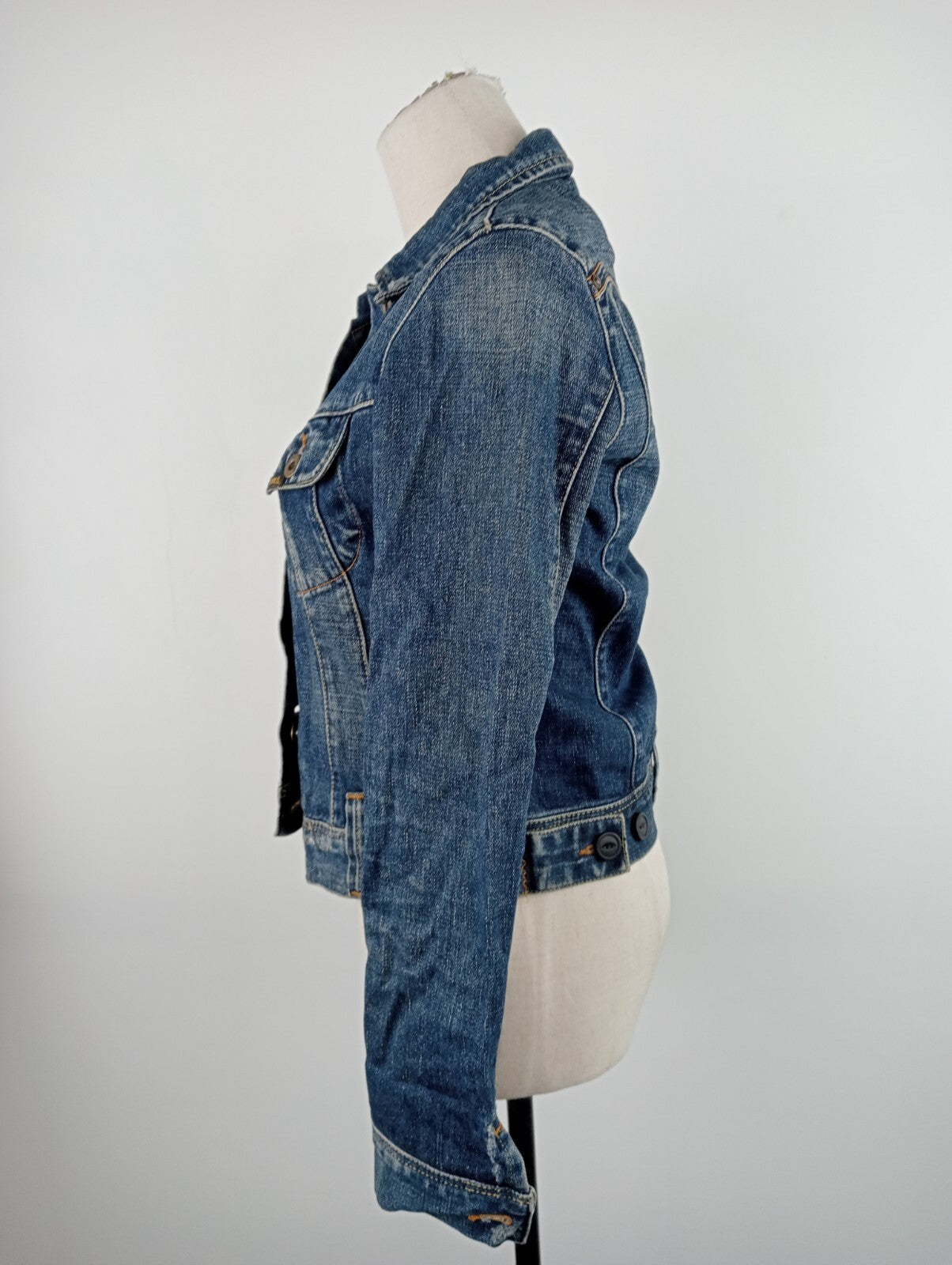 LEE JEANS GIUBBINO DONNA Tg. XS WOMAN CASUAL JACKET COTONE DENIM ITALY