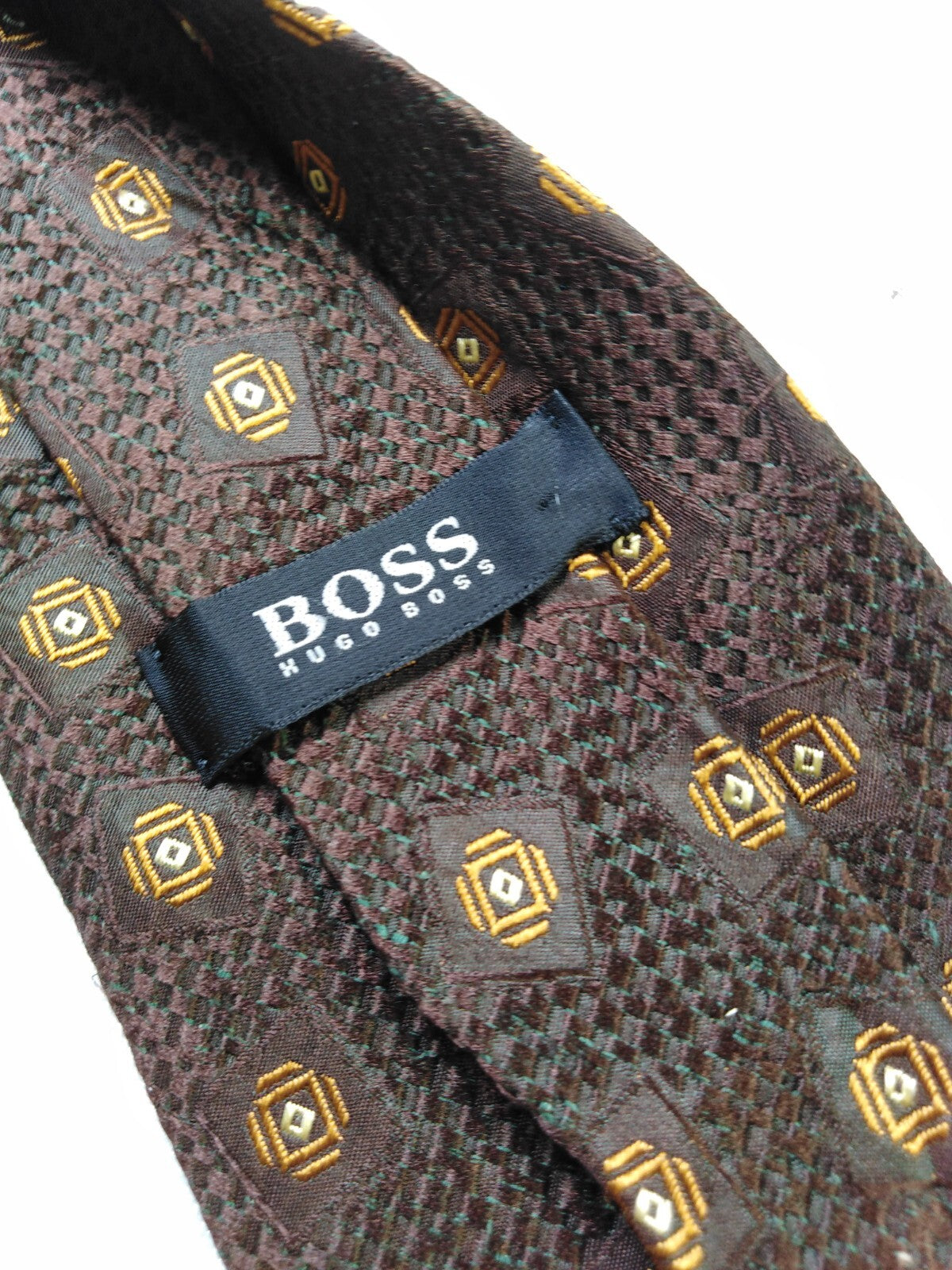HUGO BOSS 100% SILK TIE SETA CRAVATTA NECKTIE MADE IN ITALY CLASSIC